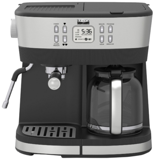 Today only: Bella 19-bar espresso and 10-cup coffee maker for $130