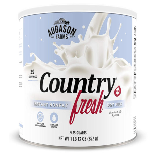 Augason Farms country fresh 100% real instant nonfat dry milk for $17