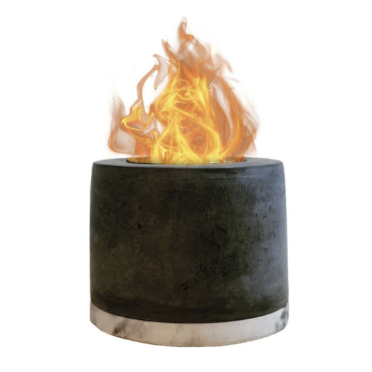 Roundfire concrete tabletop firepit for $36